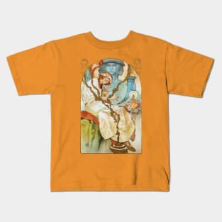 Mucha lithograph from Slav Epic series Kids T-Shirt